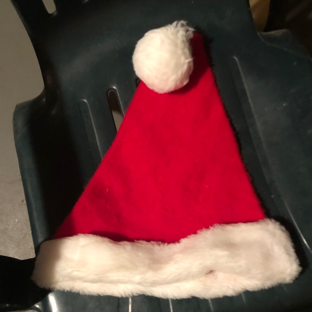 Red Kids Santa Hat with White Faux-Fur Trim - Holiday Accessory